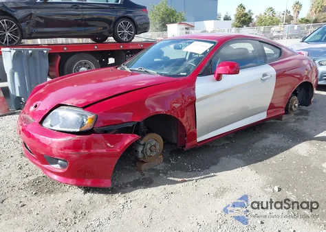 2005 Hyundai Tiburon Gs z USA, uszkodzony, nr VIN KMHHM65D45U183100